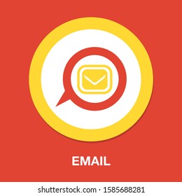 Vector Email Button - Mail Sign