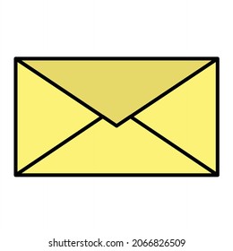 Vector Email Filled Outline Icon Design

