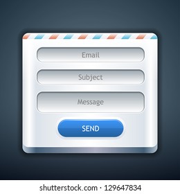 Vector email form for web or mobile applications