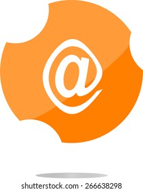 vector E-mail icon glossy button