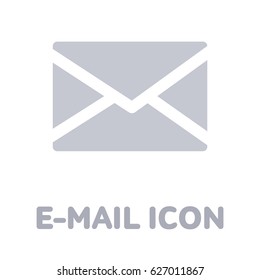 Vector e-mail icon. Internet messages symbol. Silhouette postal envelope. Template for business card, poster, banner, design elements. Isolated on white background.