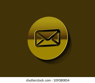 vector email icon label web design element.