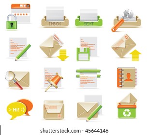 Vector e-mail icon set