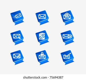 vector email icon set,.