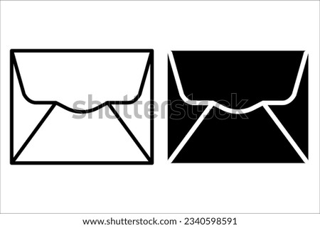 VECTOR E-MAIL ICON IN STROKE AND FILL VERSION
