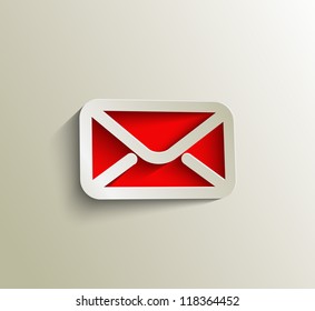 vector email icon web design element.