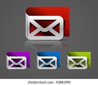 vector email icon web design element.