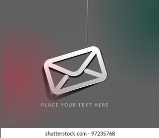 vector email icon web design element.