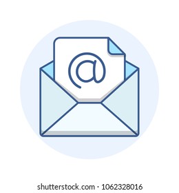 Vector Email Line Icon. E-mail envelope outline vector illustration