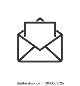 Vector email line icon. Symbol in trendy outline style. Vector illustration isolated on a white background. 