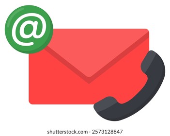 Vector of email or mail icon isolated on white background.