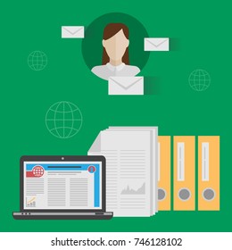 Vector e-mail marketing concept