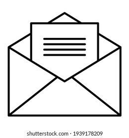 Vector Email Outline Icon Design
