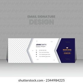 Vector email signature design or email footer and personal mail template