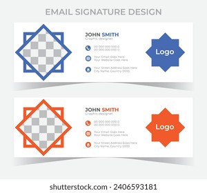 vector email signature design and professional facebook banner template
