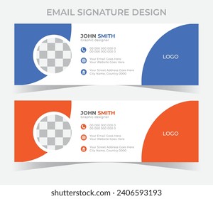 vector email signature design and professional facebook banner template
