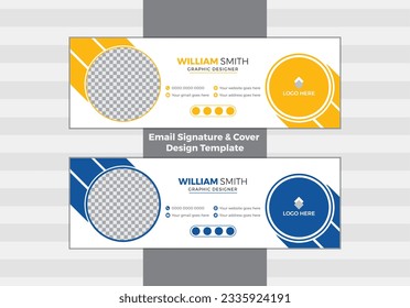 Plantilla de diseño de firma de correo electrónico de vector