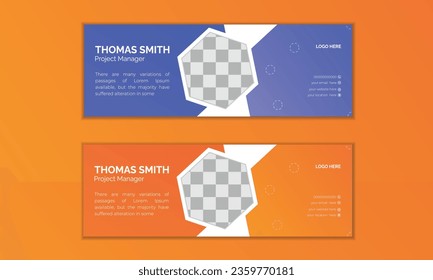  Vector Email Signature Design Template 