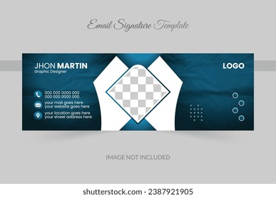 Vector email signature design template 