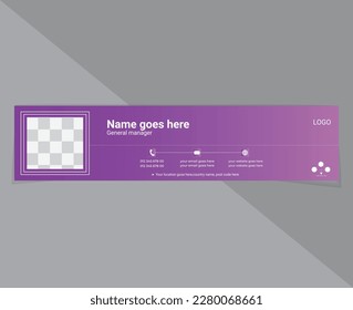 Vector email signature profile identity design template for corporate business 