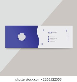 Plantilla vectorial de firma de correo electrónico de vector