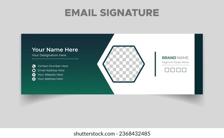 Vector email signature template design or email footer and social media cover Design 