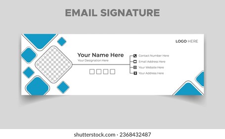Vector email signature template design or email footer and social media cover Design 