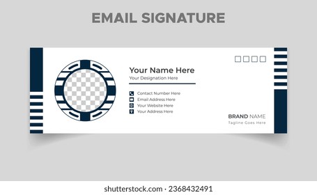 Vector email signature template design or email footer and social media cover Design 