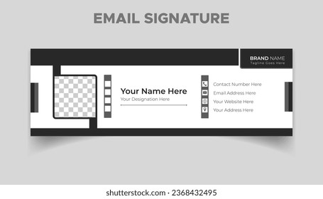Vector email signature template design or email footer and social media cover Design 
