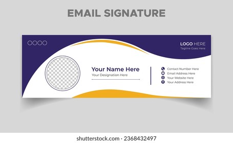 Vector email signature template design or email footer and social media cover Design 