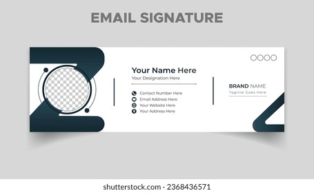 Diseño de plantillas de firma de correo electrónico de vectores o pie de correo electrónico y portada de medios sociales Diseño 