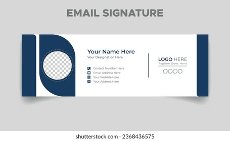 Diseño de plantillas de firma de correo electrónico de vectores o pie de correo electrónico y portada de medios sociales Diseño 