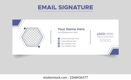 Vector email signature template design or email footer and social media cover Design 