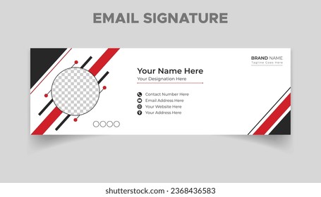 Vector email signature template design or email footer and social media cover Design 