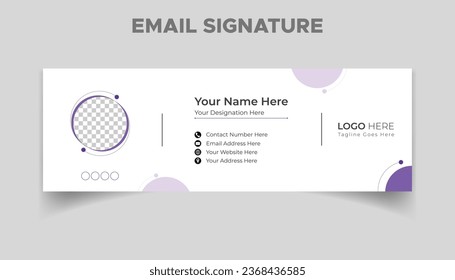 Vector email signature template design or email footer and social media cover Design 