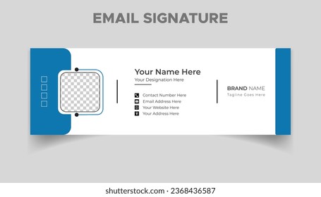 Vector email signature template design or email footer and social media cover Design 