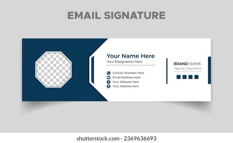 Diseño de plantillas de firma de correo electrónico de vectores o pie de correo electrónico y portada de medios sociales Diseño 