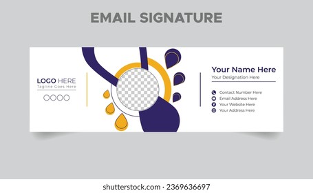 Vector email signature template design or email footer and social media cover Design 