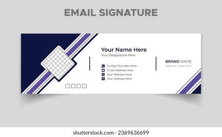 Vector email signature template design or email footer and social media cover Design 