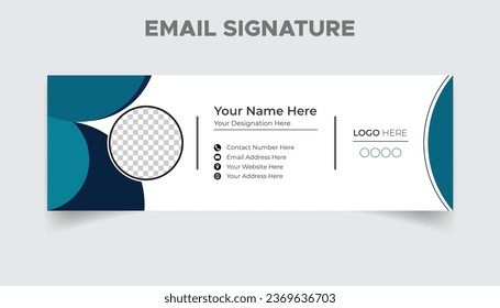 Design der Vektorgrafik-E-Mail-Signatur oder E-Mail-Fußzeile und Social-Media-Abdeckung Design 