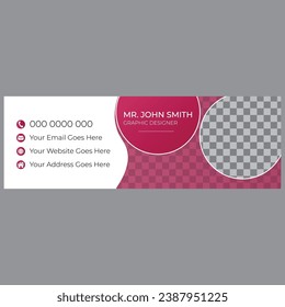 Vector email signature template design 