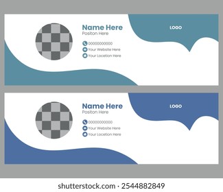 Vector
email signature template design or email footer 
