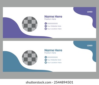 Vector
email signature template design or email footer 

