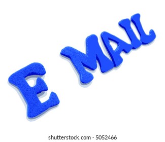 Palabras de correo electrónico del vector en blanco