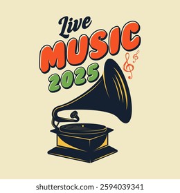 vector emblem design for music posters and t-shirts