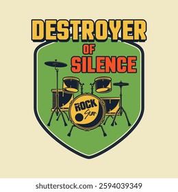 vector emblem design for music posters and t-shirts