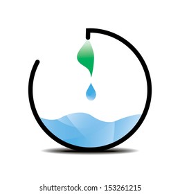 vector emblem for eco-friendly products