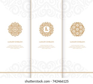 emblema vectorial. Elementos elegantes, clásicos y de encaje. Se puede utilizar para la joyería, la belleza y la industria de la moda. Ideal para el logotipo, la invitación, el volante, el menú, el folleto, la postal, el fondo o cualquier idea que se desee.