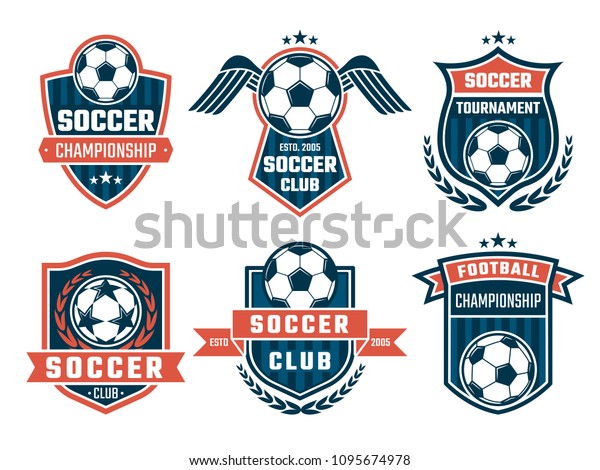 Vector Emblem Football Theme Sport Logos Stock Vector Royalty Free