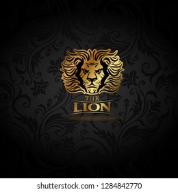 Emblema vectorial con León dorado